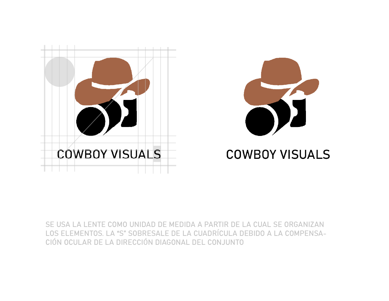 Logotipo Cowboy Visuals medidas