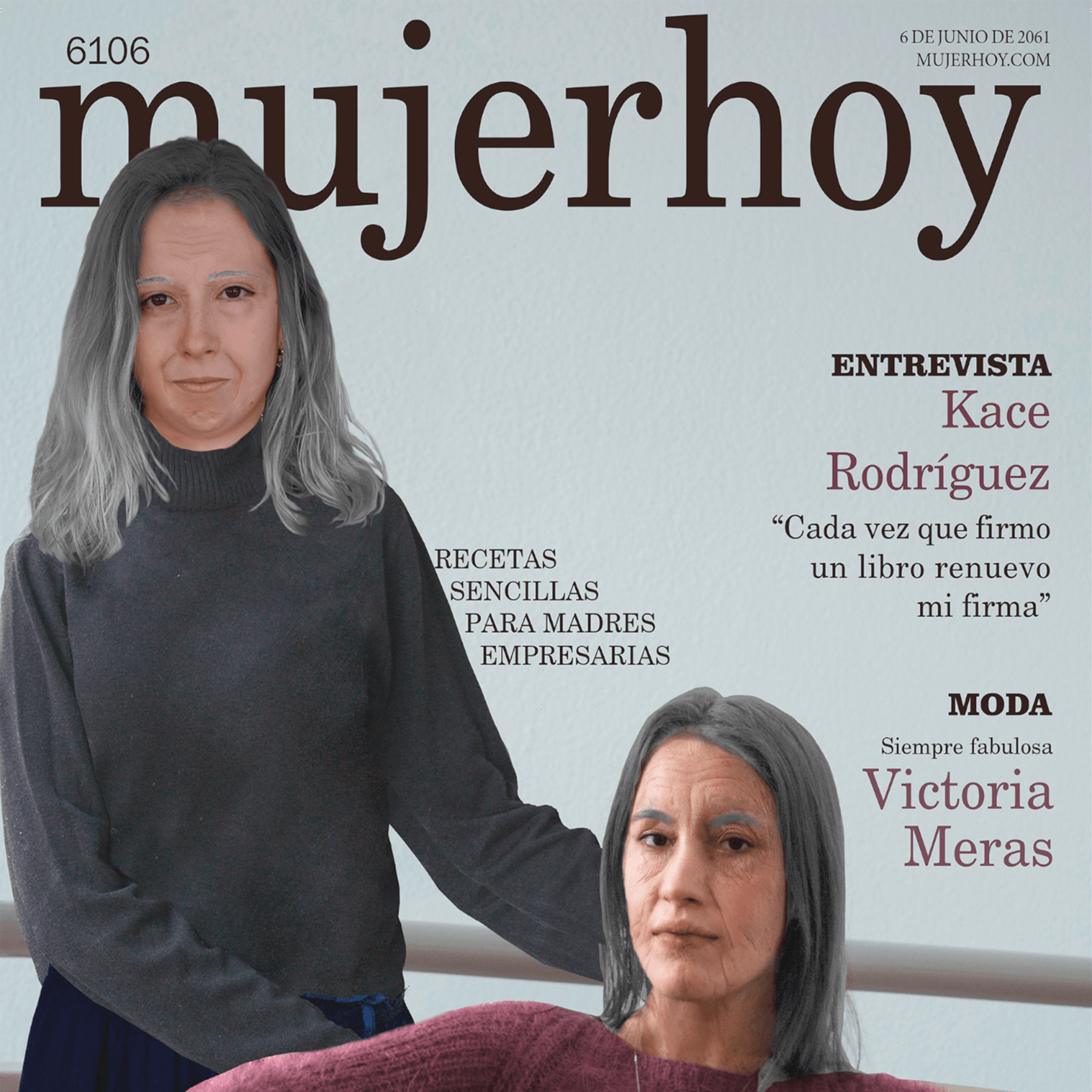 diseño editorial portada de revista Mujer Hoy
